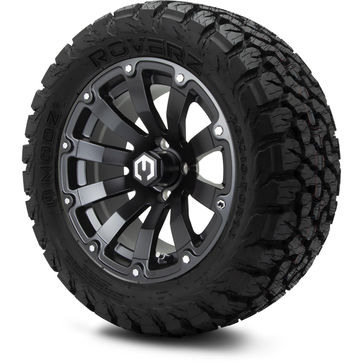 MODZ® 14" Bomber Matte Black Wheels & Off-Road Tires Combo (Arisun X-Armory All-Terrain 23x10-14 Radial)