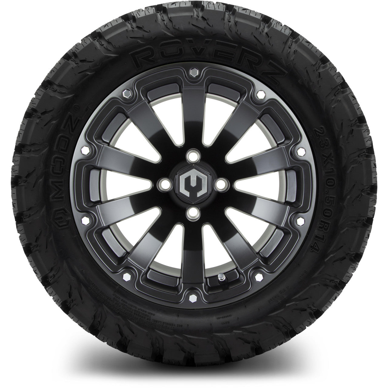 MODZ® 14" Bomber Matte Black Wheels & Off-Road Tires Combo (Arisun X-Trail All-Terrain 23x10-14)