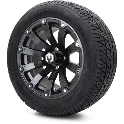 MODZ® 14" Bomber Matte Black Wheels & Street Tires Combo (Arisun Cruze 205/30-14)
