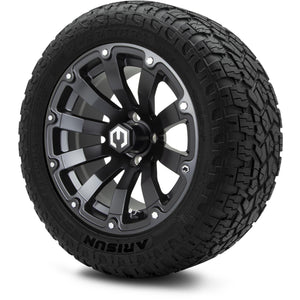 MODZ® 14" Bomber Matte Black Wheels & Off-Road Tires Combo (Arisun X-Armory All-Terrain 23x10-14 Radial)