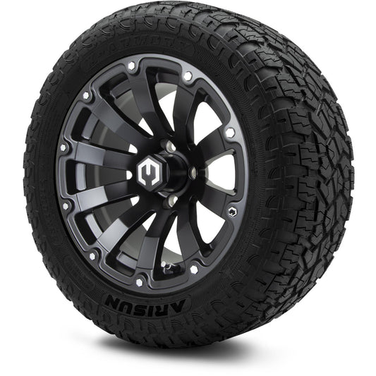 MODZ® 14" Bomber Matte Black Wheels & Off-Road Tires Combo (Arisun X-Armory All-Terrain 23x10-14 Radial)