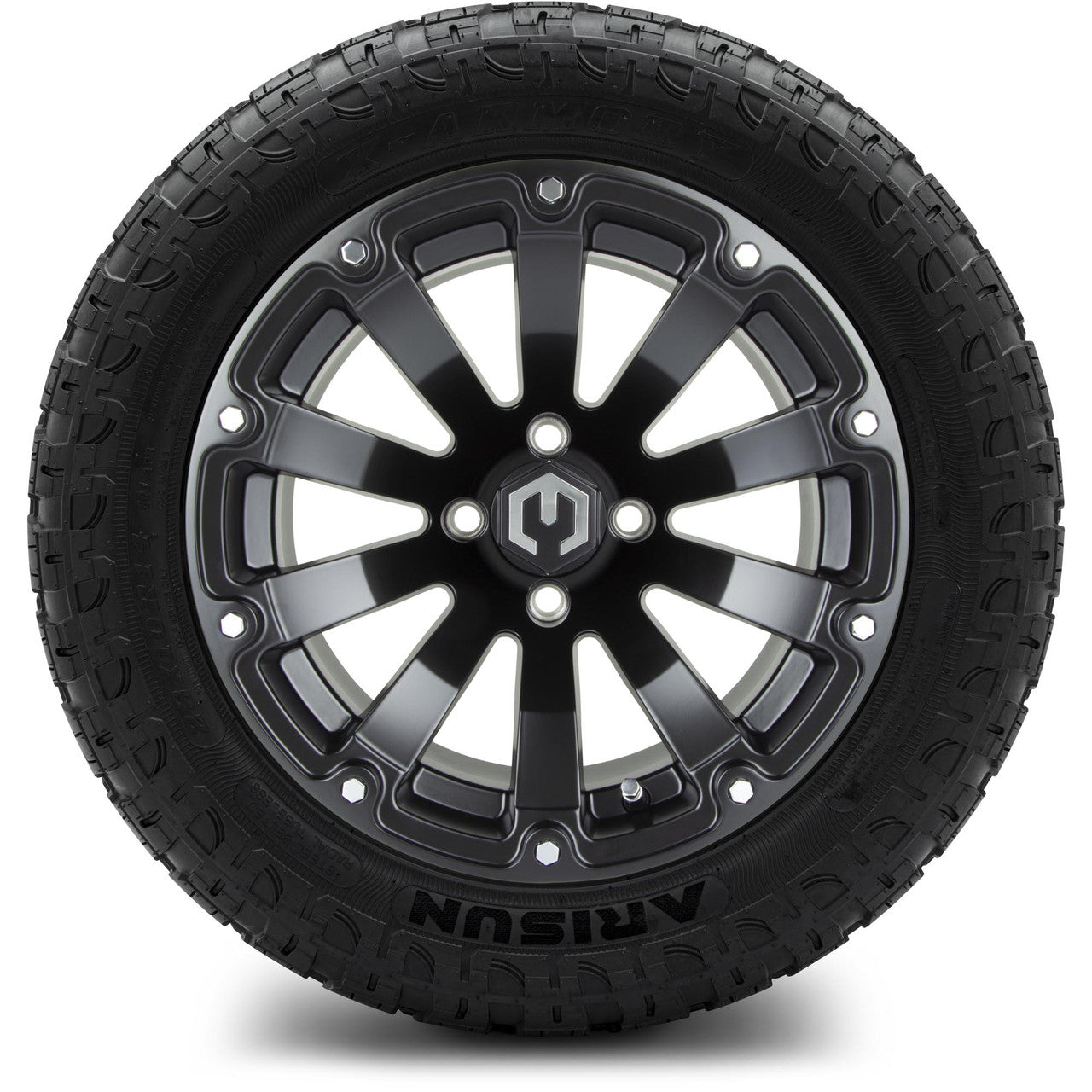 MODZ® 14" Bomber Matte Black Wheels & Off-Road Tires Combo (Xcomp Gladiator 23-10-14 Radial)