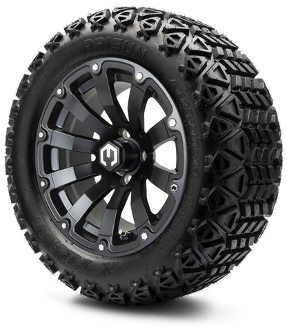 MODZ® 14" Bomber Matte Black Wheels & Off-Road Tires Combo (Arisun X-Armory All-Terrain 23x10-14 Radial)