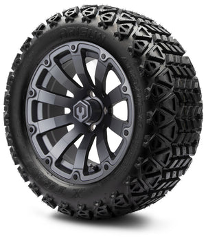 MODZ® 14" Bomber Matte Gunmetal Wheels & Off-Road Tires Combo (Arisun X-Trail All-Terrain 23x10-14)
