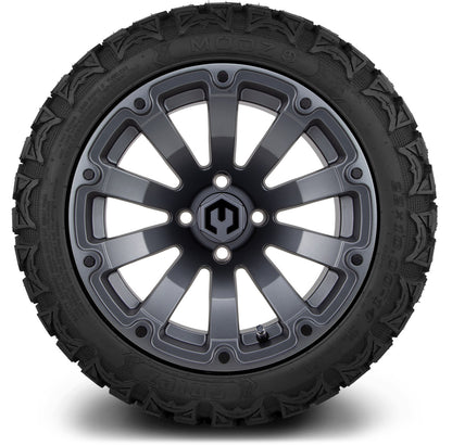 MODZ® 14" Bomber Matte Gunmetal Wheels & Off-Road Tires Combo (Arisun X-Armory All-Terrain 23x10-14 Radial)