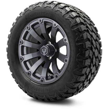MODZ® 14" Bomber Matte Gunmetal Wheels & Off-Road Tires Combo (Arisun X-Armory All-Terrain 23x10-14 Radial)