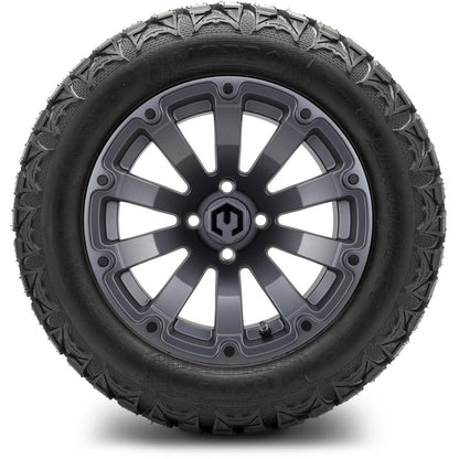 MODZ® 14" Bomber Matte Gunmetal Wheels & Off-Road Tires Combo (Xcomp Gladiator 23-10-14 Radial)