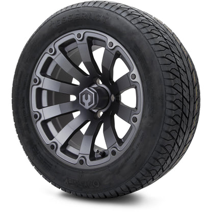 MODZ® 14" Bomber Matte Gunmetal Wheels & Street Tires Combo (MODZ Street Fox Radial 23x10-14)