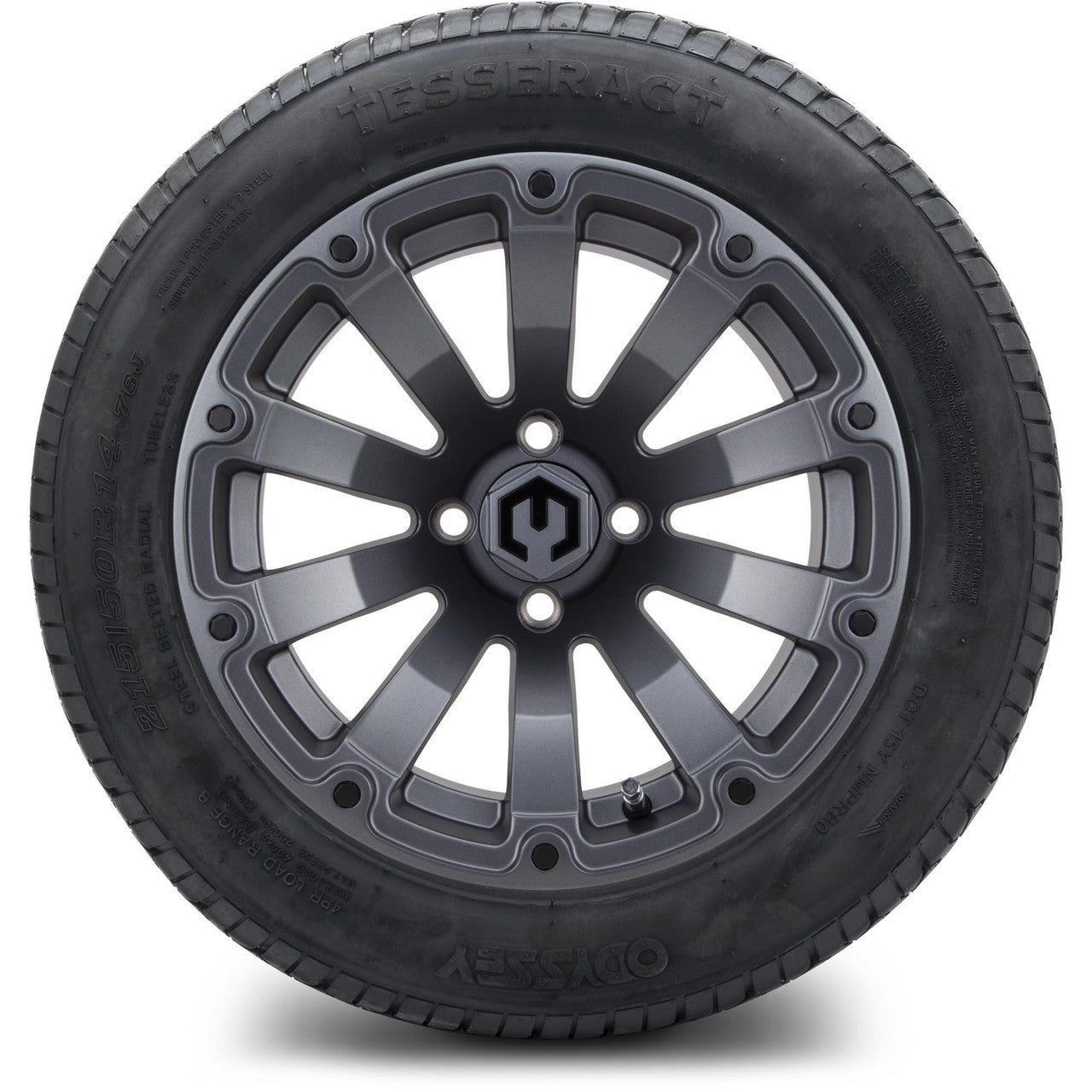 MODZ® 14" Bomber Matte Gunmetal Wheels & Street Tires Combo (MODZ Street Fox Radial 23x10-14)