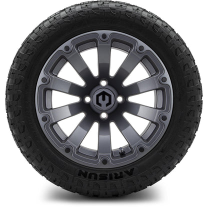 MODZ® 14" Bomber Matte Gunmetal Wheels & Off-Road Tires Combo (Xcomp Gladiator 23-10-14 Radial)