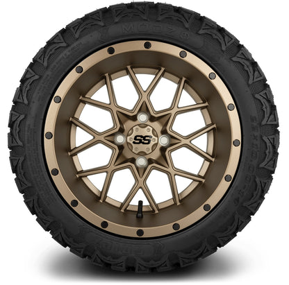 MODZ® 14" Vortex Matte Bronze Wheels & Off-Road Tires Combo (Arisun X-Trail All-Terrain 23x10-14)