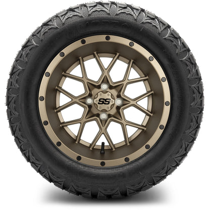MODZ® 14" Vortex Matte Bronze Wheels & Off-Road Tires Combo (Xcomp Gladiator 23-10-14 Radial)