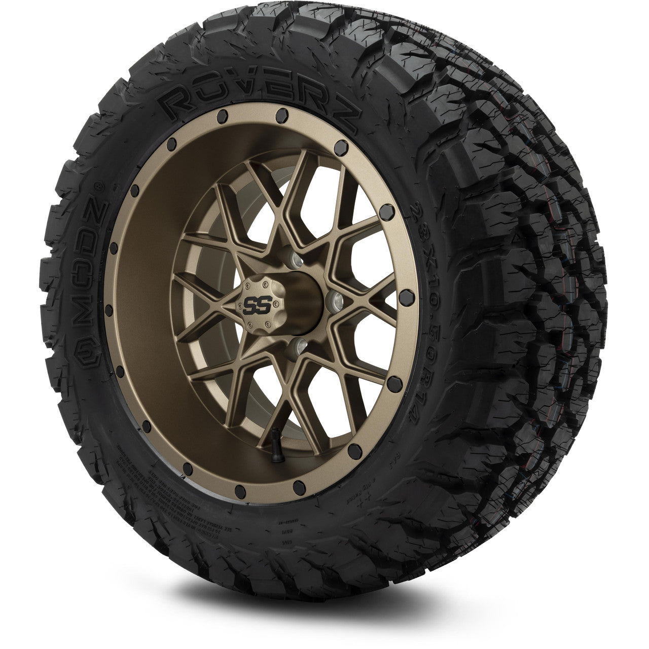 MODZ® 14" Vortex Matte Bronze Wheels & Off-Road Tires Combo (Arisun X-Trail All-Terrain 23x10-14)
