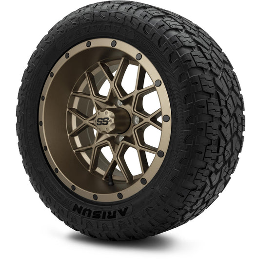 MODZ® 14" Vortex Matte Bronze Wheels & Off-Road Tires Combo (Arisun X-Armory All-Terrain 23x10-14 Radial)