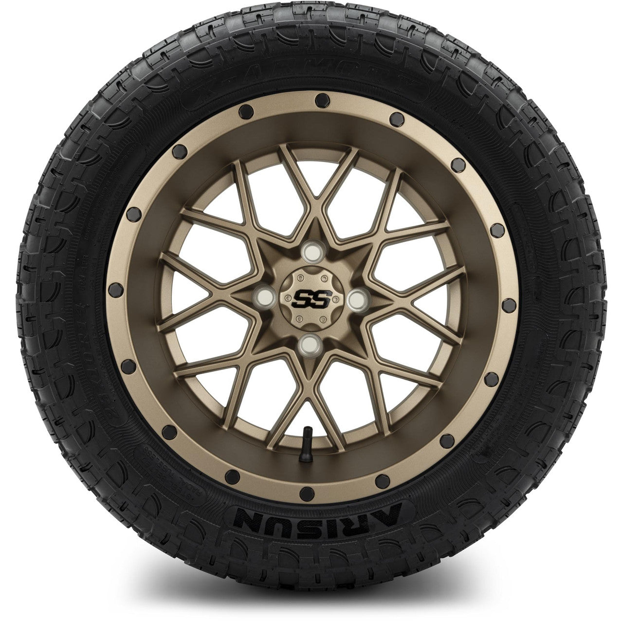 MODZ® 14" Vortex Matte Bronze Wheels & Off-Road Tires Combo (Xcomp Gladiator 23-10-14 Radial)