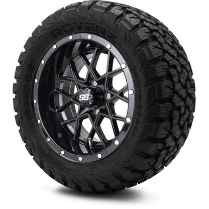 MODZ® 14" Vortex Glossy Black Wheels & Off-Road Tires Combo (Xcomp Gladiator 23-10-14 Radial)