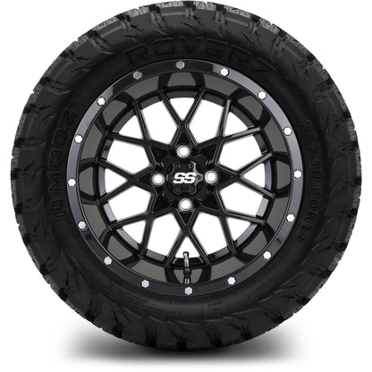 MODZ® 14" Vortex Glossy Black Wheels & Off-Road Tires Combo (Arisun X-Armory All-Terrain 23x10-14 Radial)