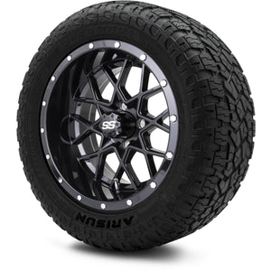 MODZ® 14" Vortex Glossy Black Wheels & Off-Road Tires Combo (Arisun X-Armory All-Terrain 23x10-14 Radial)