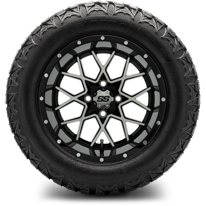 MODZ® 14" Vortex Machined Black Wheels & Off-Road Tires Combo (Arisun X-Trail All-Terrain 23x10-14)