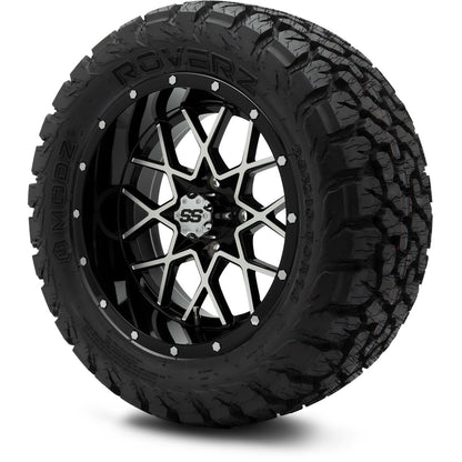 MODZ® 14" Vortex Machined Black Wheels & Off-Road Tires Combo (Arisun X-Trail All-Terrain 23x10-14)