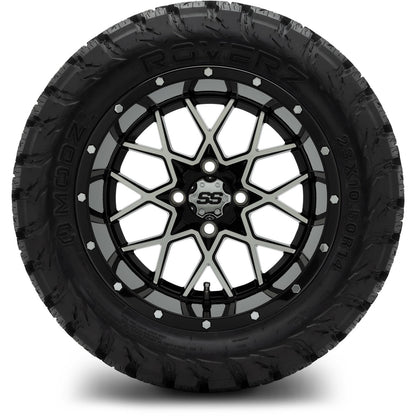 MODZ® 14" Vortex Machined Black Wheels & Off-Road Tires Combo (Arisun X-Trail All-Terrain 23x10-14)
