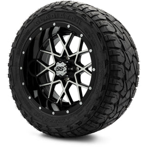 MODZ® 14" Vortex Machined Black Wheels & Off-Road Tires Combo (Xcomp Gladiator 23-10-14 Radial)