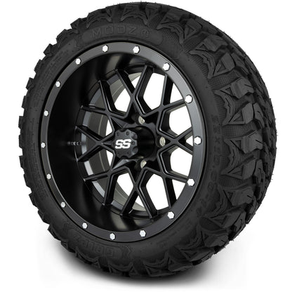 MODZ® 14" Vortex Matte Black Wheels & Off-Road Tires Combo (Arisun X-Armory All-Terrain 23x10-14 Radial)