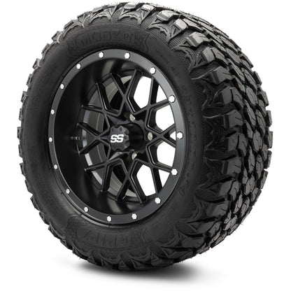 MODZ® 14" Vortex Matte Black Wheels & Off-Road Tires Combo (Arisun X-Trail All-Terrain 23x10-14)