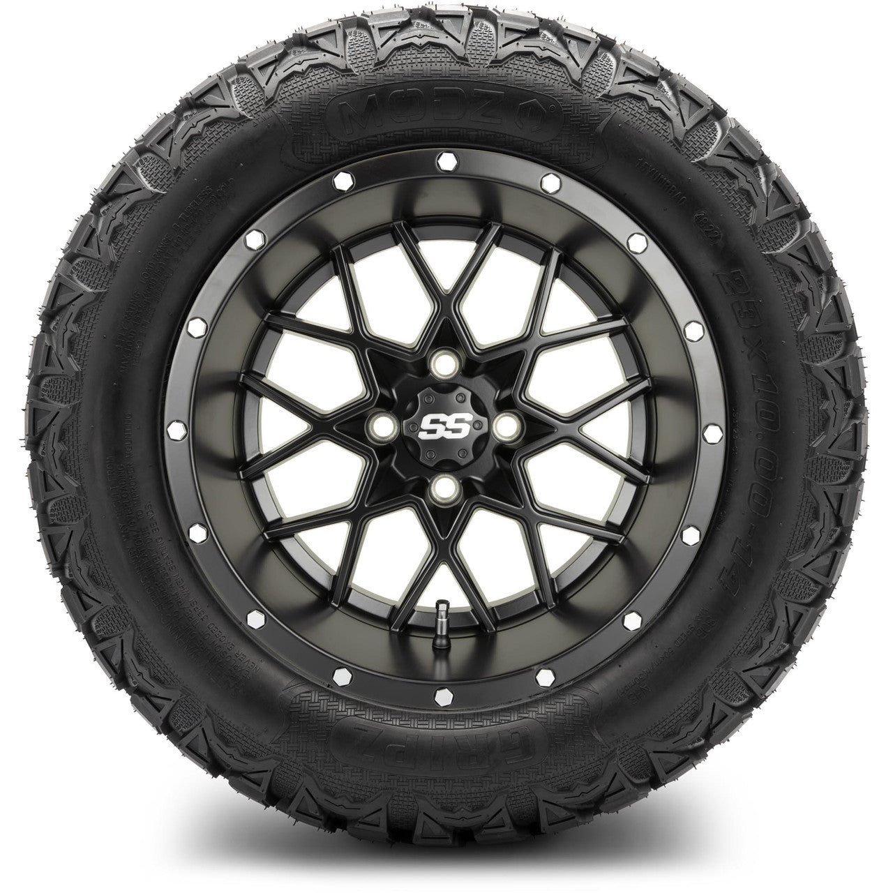MODZ® 14" Vortex Matte Black Wheels & Off-Road Tires Combo (Arisun X-Armory All-Terrain 23x10-14 Radial)