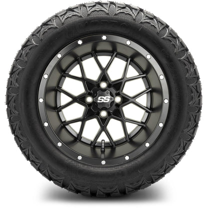 MODZ® 14" Vortex Matte Black Wheels & Off-Road Tires Combo (Xcomp Gladiator 23-10-14 Radial)