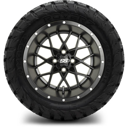 MODZ® 14" Vortex Matte Black Wheels & Off-Road Tires Combo (Xcomp Gladiator 23-10-14 Radial)