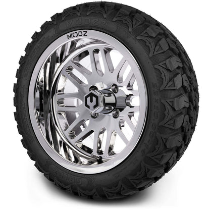 MODZ® 14" Mayhem Chrome Wheels & Off-Road Tires Combo (Xcomp Gladiator 23-10-14 Radial)
