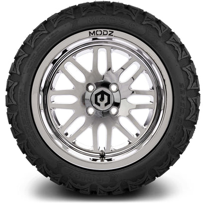 MODZ® 14" Mayhem Chrome Wheels & Off-Road Tires Combo (Arisun X-Trail All-Terrain 23x10-14)