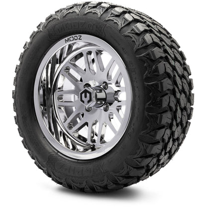MODZ® 14" Mayhem Chrome Wheels & Off-Road Tires Combo (Xcomp Gladiator 23-10-14 Radial)