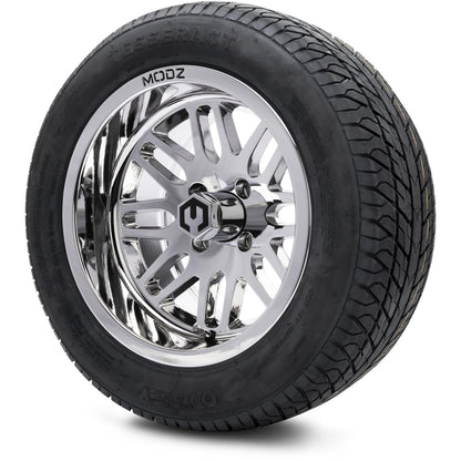 MODZ® 14" Mayhem Chrome Wheels & Street Tires Combo (MODZ Street Fox Radial 205/40-14)