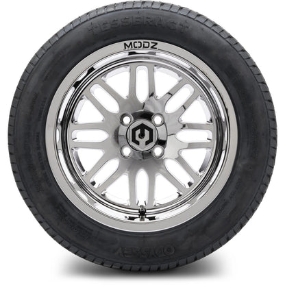 MODZ® 14" Mayhem Chrome Wheels & Street Tires Combo (Arisun Cruze 205/30-14)