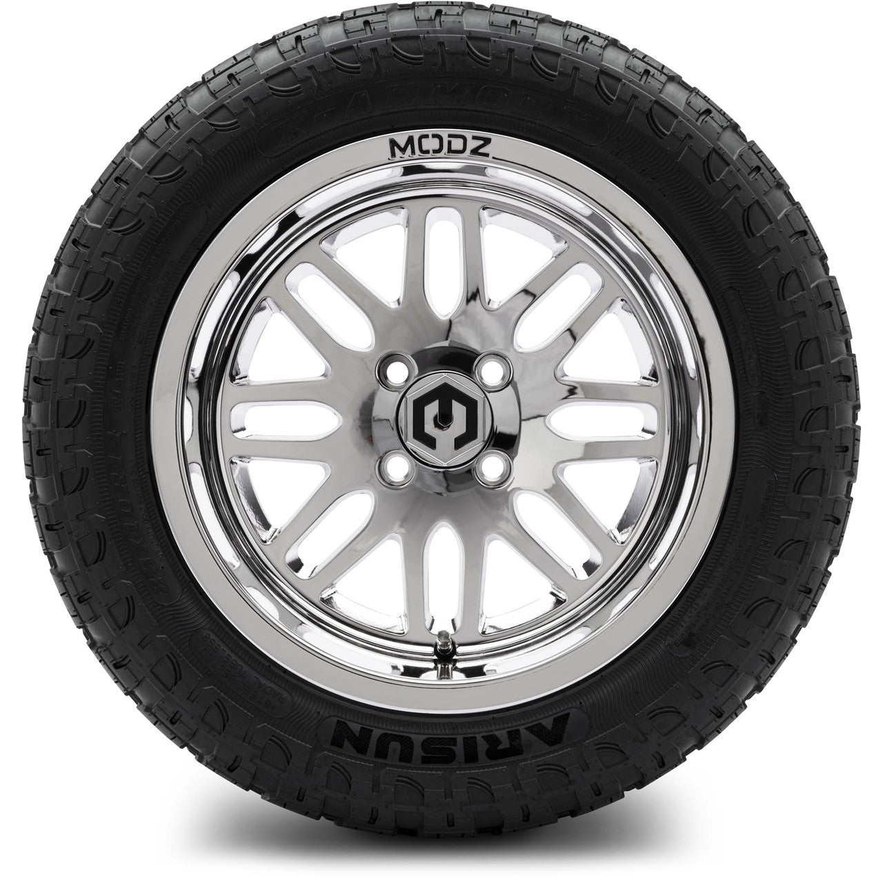MODZ® 14" Mayhem Chrome Wheels & Off-Road Tires Combo (Xcomp Gladiator 23-10-14 Radial)