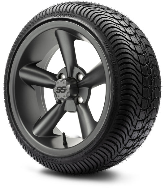 MODZ® 14" Godfather Gunmetal Wheels & Street Tires Combo (Arisun Cruze 205/30-14)