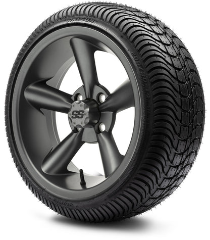 MODZ® 14" Godfather Gunmetal Wheels & Street Tires Combo (MODZ Street Fox Radial 205/40-14)