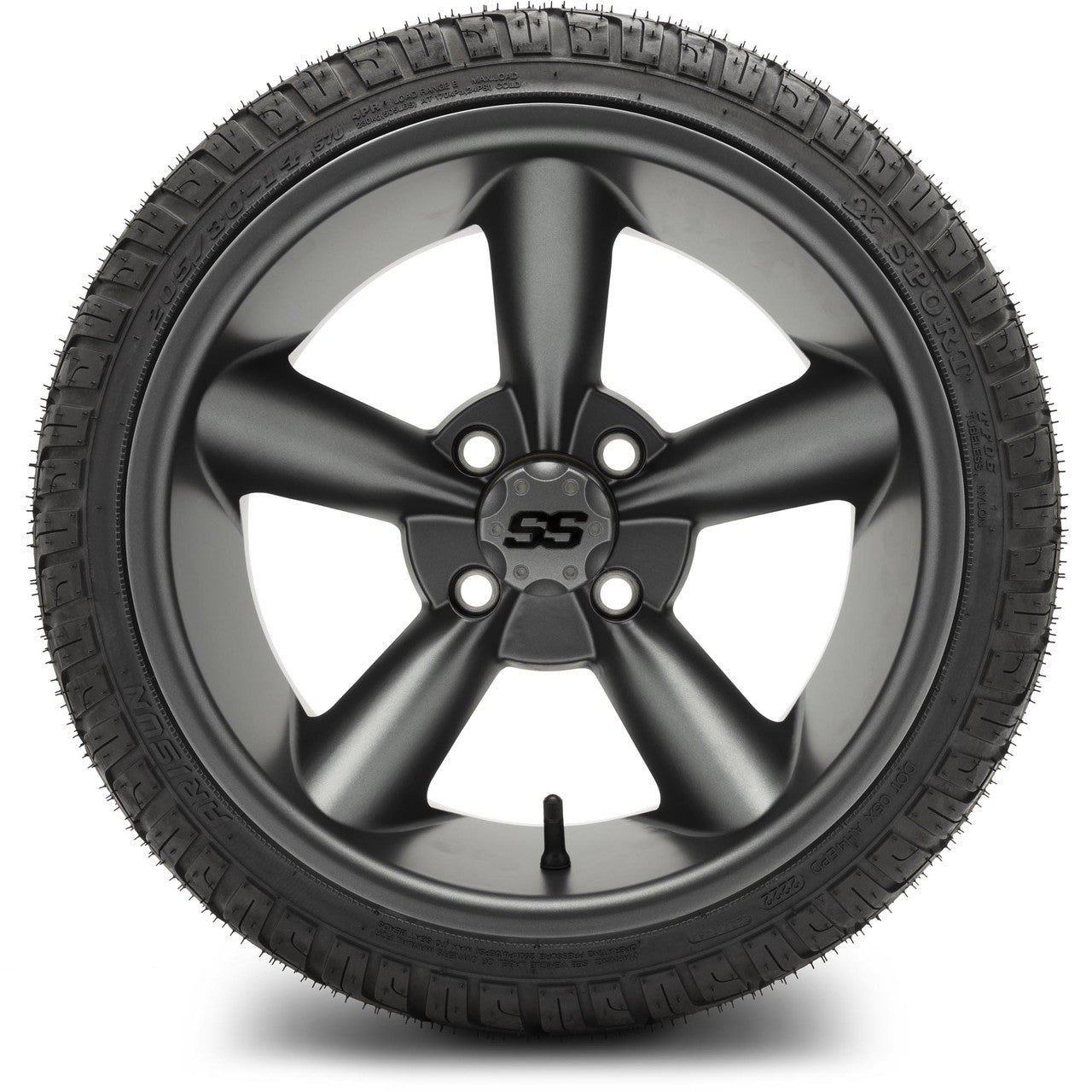 MODZ® 14" Godfather Gunmetal Wheels & Street Tires Combo (Arisun Cruze 205/30-14)