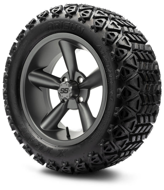 MODZ® 14" Godfather Gunmetal Wheels & Off-Road Tires Combo (Arisun X-Trail All-Terrain 23x10-14)