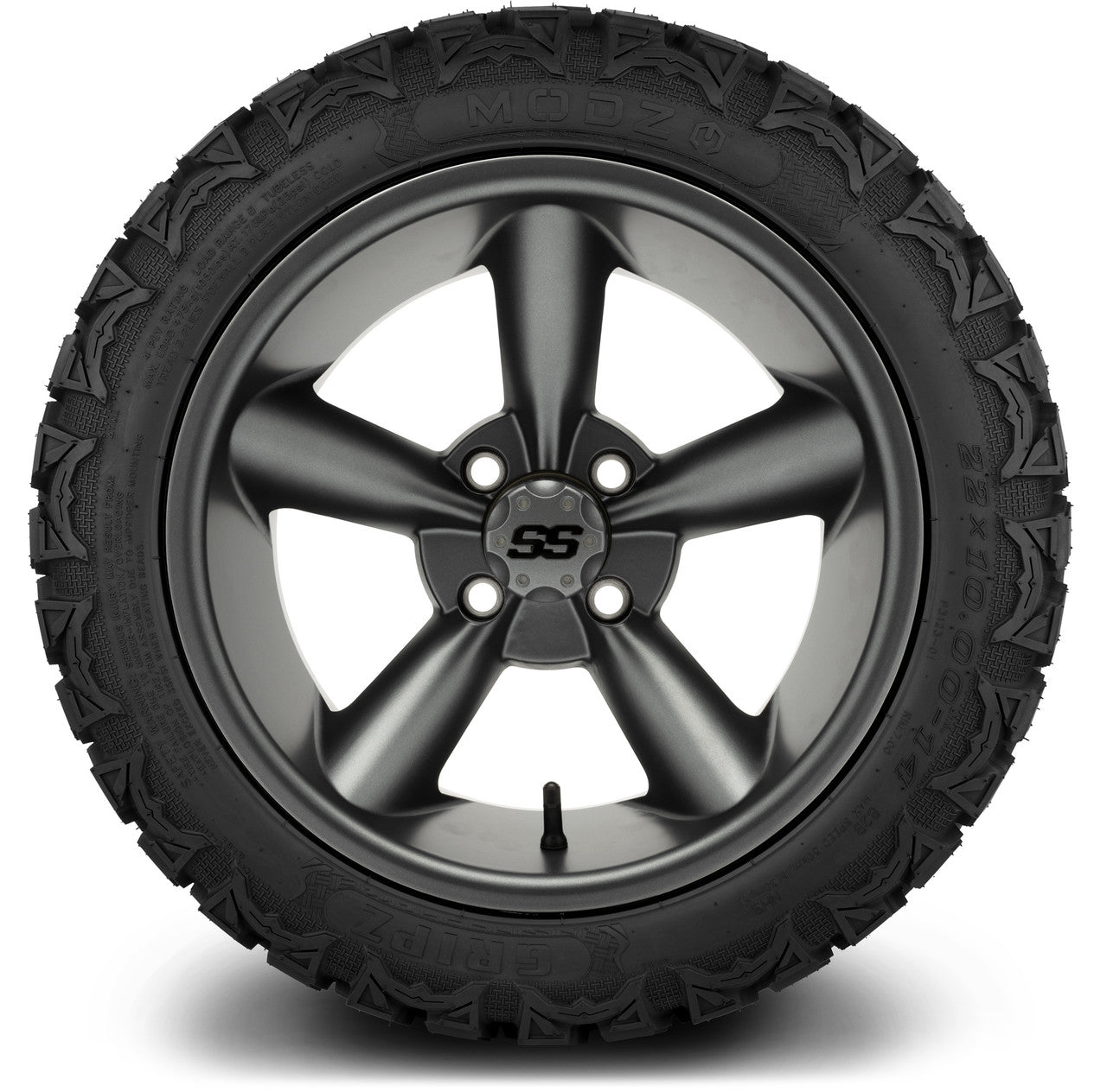 MODZ® 14" Godfather Gunmetal Wheels & Off-Road Tires Combo (Arisun X-Armory All-Terrain 23x10-14 Radial)