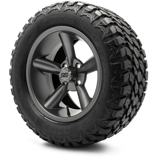MODZ® 14" Godfather Gunmetal Wheels & Off-Road Tires Combo (MODZ Gripz 23x10-14)