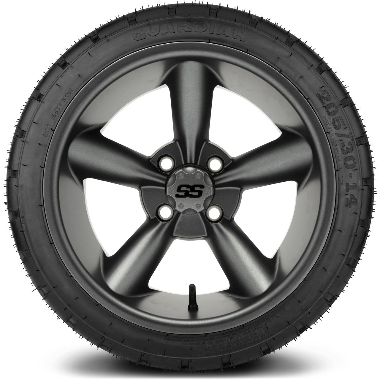 MODZ® 14" Godfather Gunmetal Wheels & Street Tires Combo (MODZ Street Fox Radial 23x10-14)