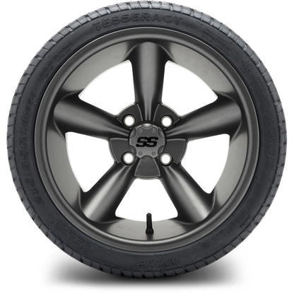 MODZ® 14" Godfather Gunmetal Wheels & Street Tires Combo (Odyssey Tesseract Steel Belted Radial 215/35-14)
