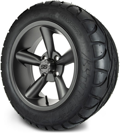 MODZ® 14" Godfather Gunmetal Wheels & Street Tires Combo (MODZ Street Fox Radial 23x10-14)