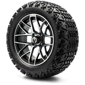 MODZ® 14" Matrix Machined Black Wheels & Off-Road Tires Combo (Arisun X-Trail All-Terrain 23x10-14)