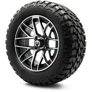 MODZ® 14" Matrix Machined Black Wheels & Off-Road Tires Combo (MODZ Gripz 23x10-14)