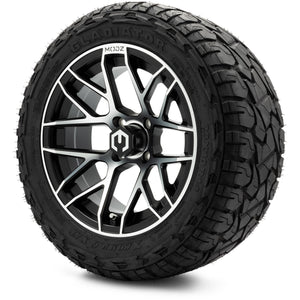 MODZ® 14" Matrix Machined Black Wheels & Off-Road Tires Combo (Xcomp Gladiator 23-10-14 Radial)