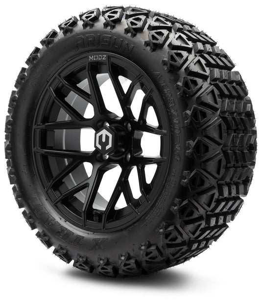 MODZ® 14" Matrix Matte Black Wheels & Off-Road Tires Combo (Arisun X-Trail All-Terrain 23x10-14)